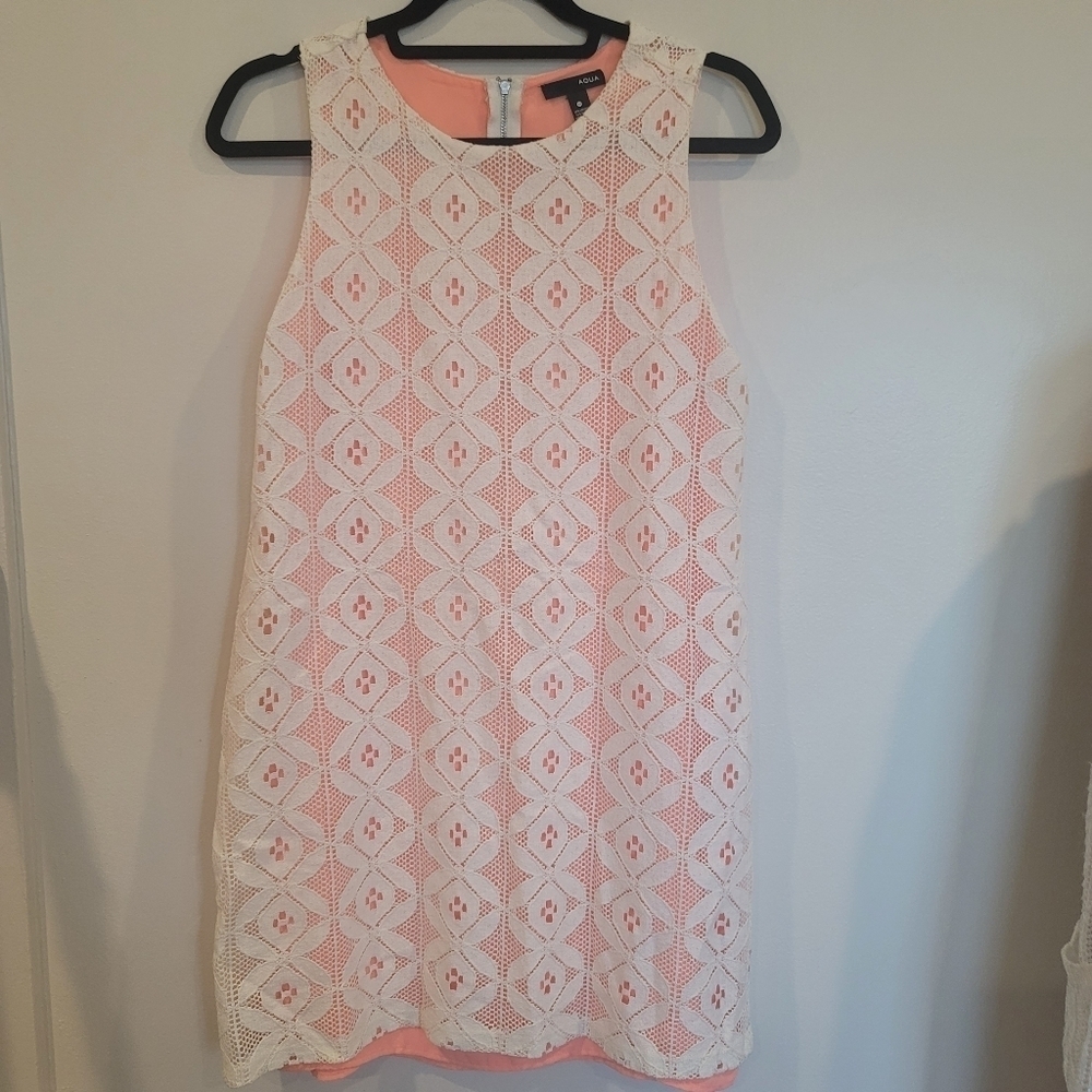 Aqua sleeveless lace sheat dress size Medium